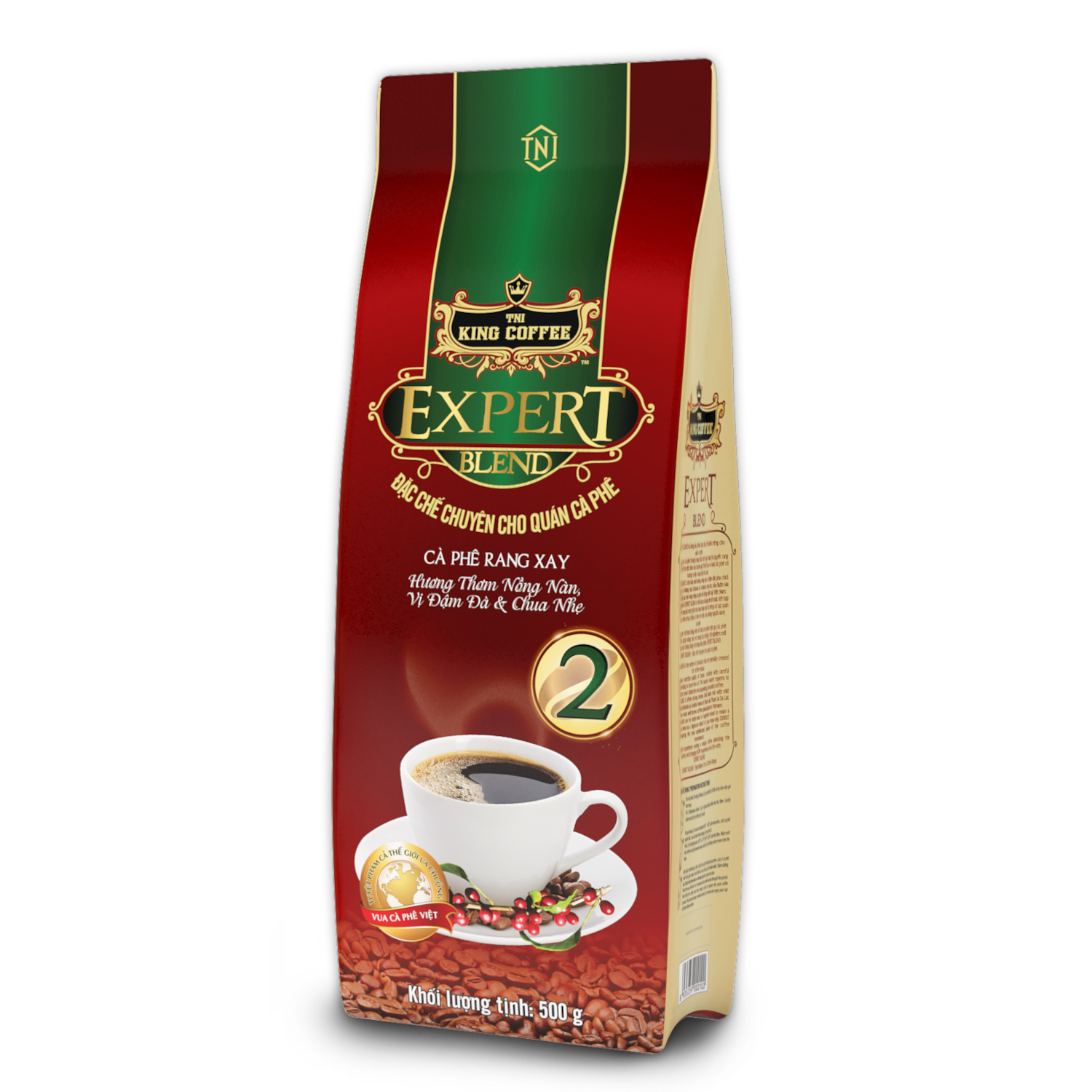 KING COFFEE エキスパートブレンド 2 (アラビカ豆30％使用のフレーバーコーヒー) 500g (1袋)