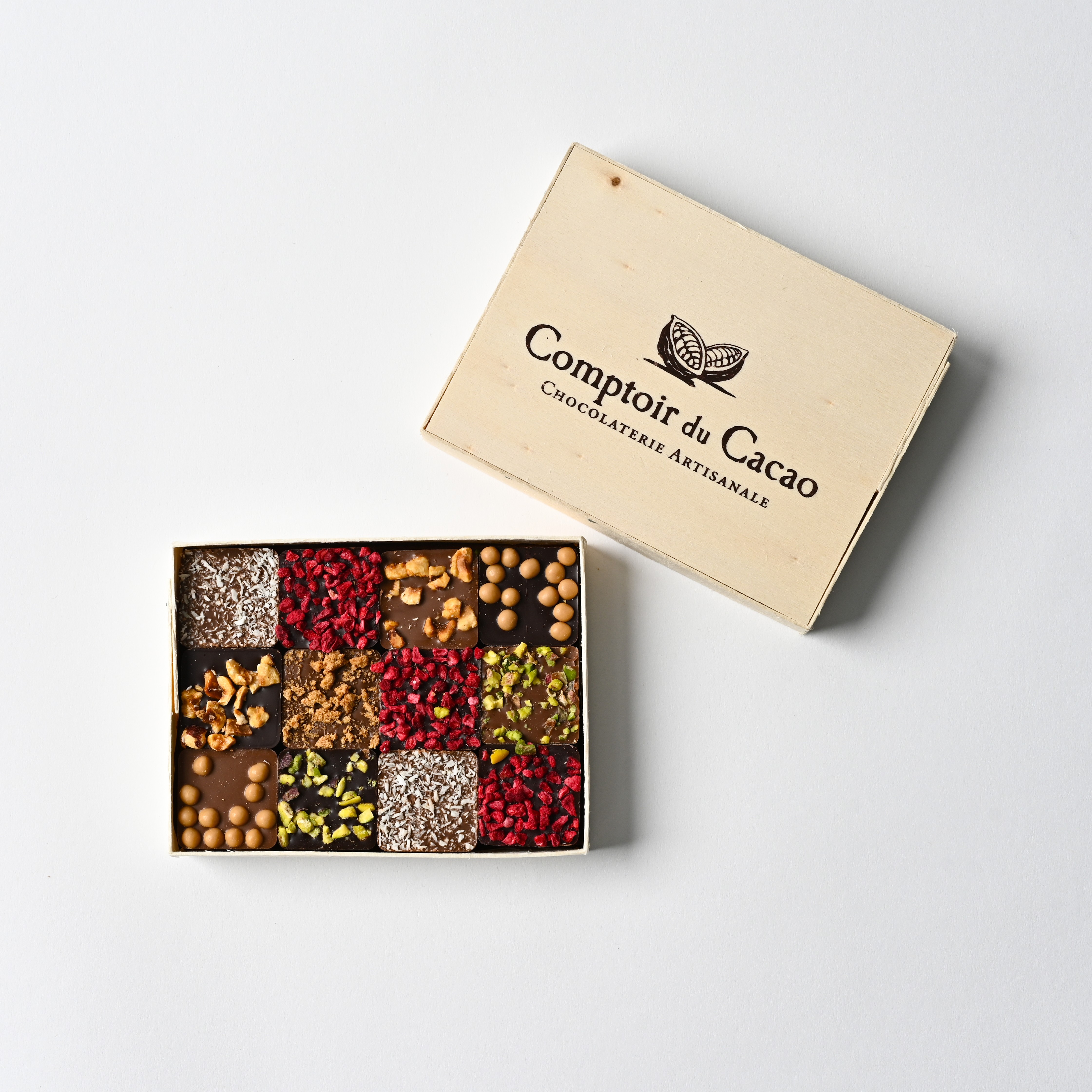 プラリネボックス木箱60ｇ 【コントワール・デュ・カカオ】
